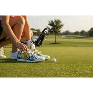 FootJoy Women’s Golf Shoes Tropical Print White Multicolor Size 9